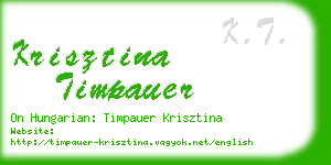 krisztina timpauer business card